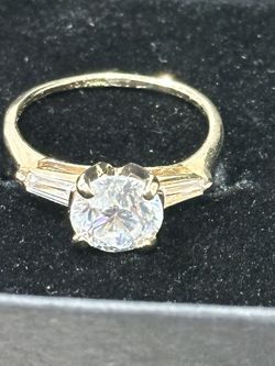 14k Cz Yellow Gold Ring 