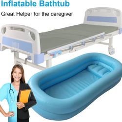 Medical Inflatable Tub, Portable Shower Bath Basin Kit, Portable Bathtub Adult Disabled,