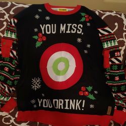 MEN'S DRINKING GAME UGLY CHRISTMAS SWEATER.  