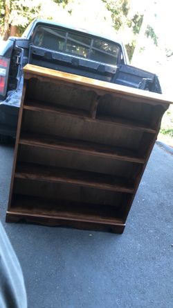 Mid-century bookcase USA solid wood