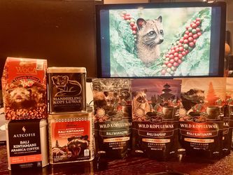 Kopi Luwak Coffee Collection from Bali – 8 Luwak Coffees + Kintamani Arabica – Sealed