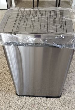 16; gallons stainless steel automatic trash can/ see discription 👍