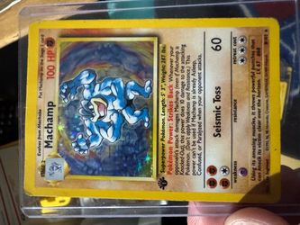 Machamp 1st edition Holo Pokémon Card Base Set 1999