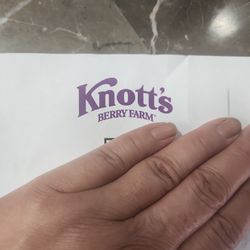Knotts Ticket One Day Pass Must Use By This Month