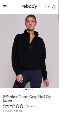 Rebody Fleece Crop Half Zip Jacket - M/L (8/10)