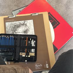 A Bunch Of Art Supplies Pencil Drawing