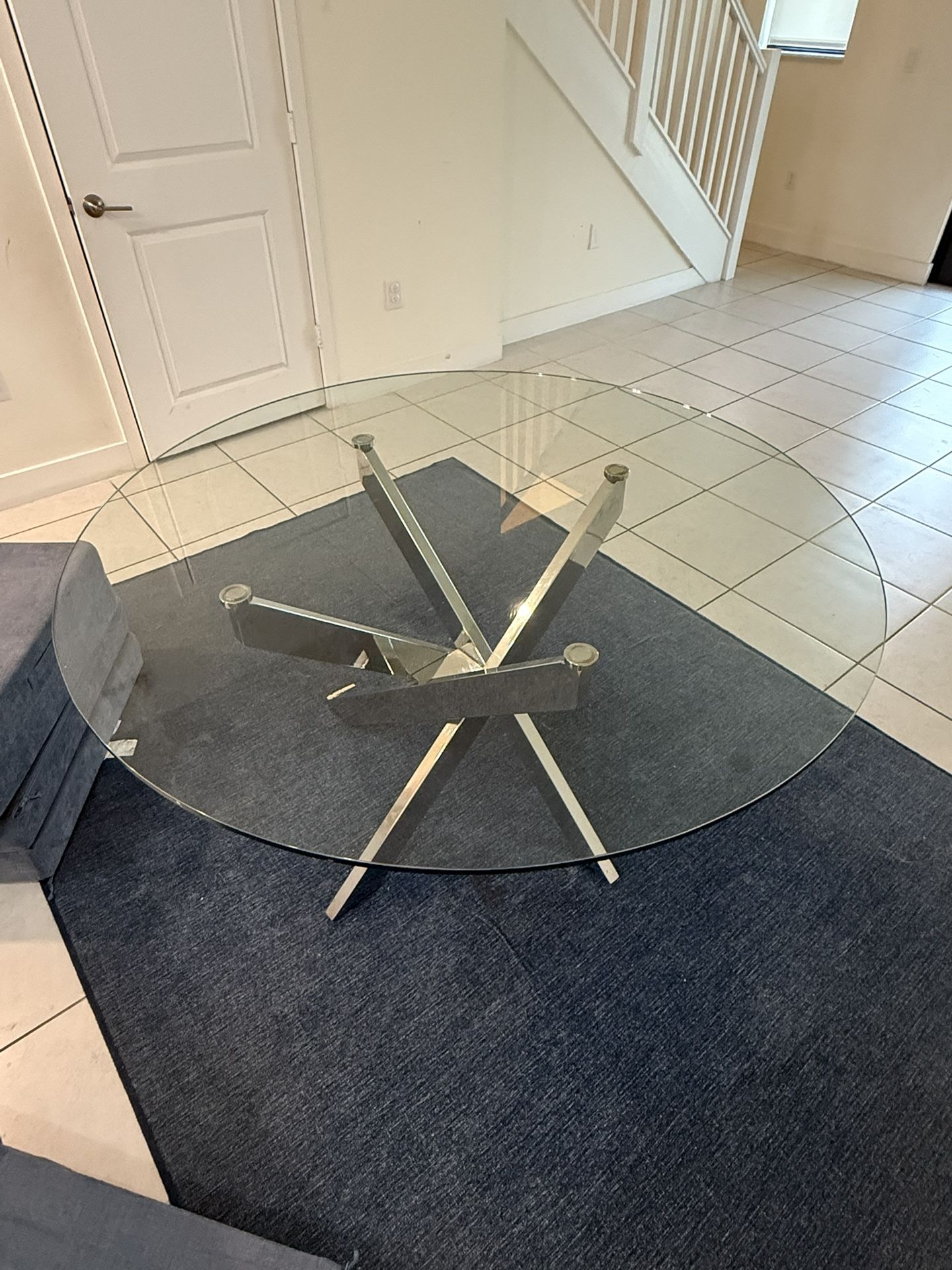 54” Glass dining table