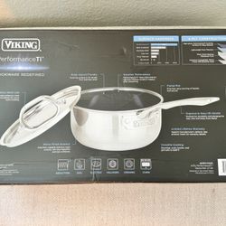 NEW - 2.1qt Titanium Viking Performance Ti Non Stick sauce pan with lid (retail $260)