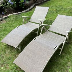 Two Yard/Deck/Camping Or Beach Chairs