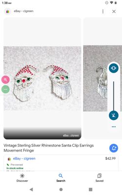 Ventage Santa Klouse Earings