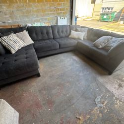 Grey Wrap Around Sectional Couch “WE DELIVER”