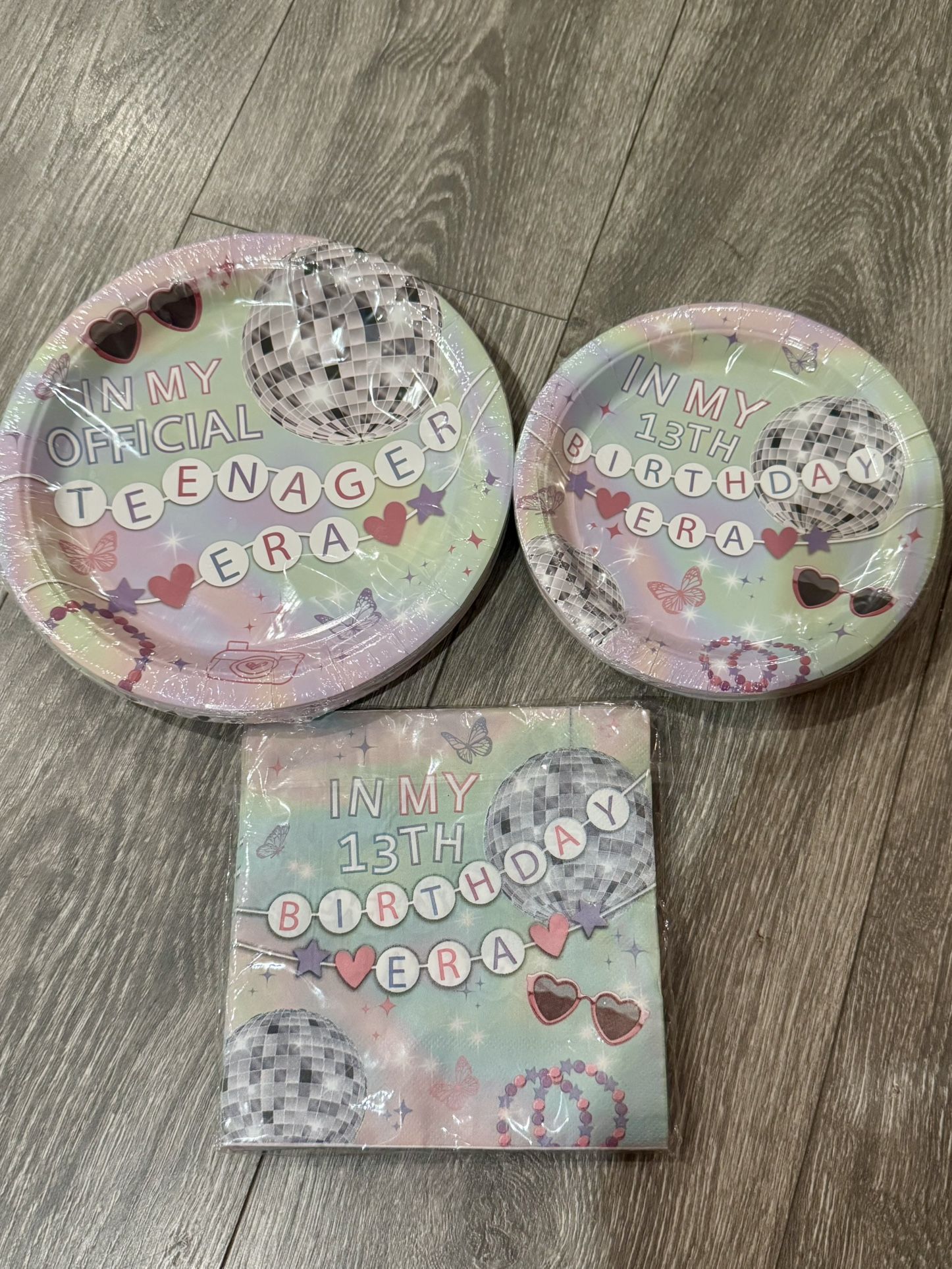 13th Birthday Decorations for Girl, 60pcs In My Teenager Era Party Supplies Plates and Napkins Party Supplies