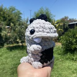 Crochet Grey Dinosaur 