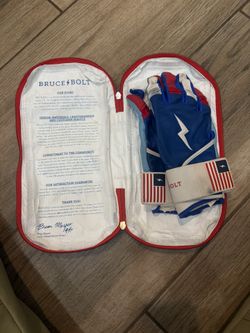 Bruce Bolt Premium Pro Long Cuff Batting Gloves – Medium ($70 or best offer)
