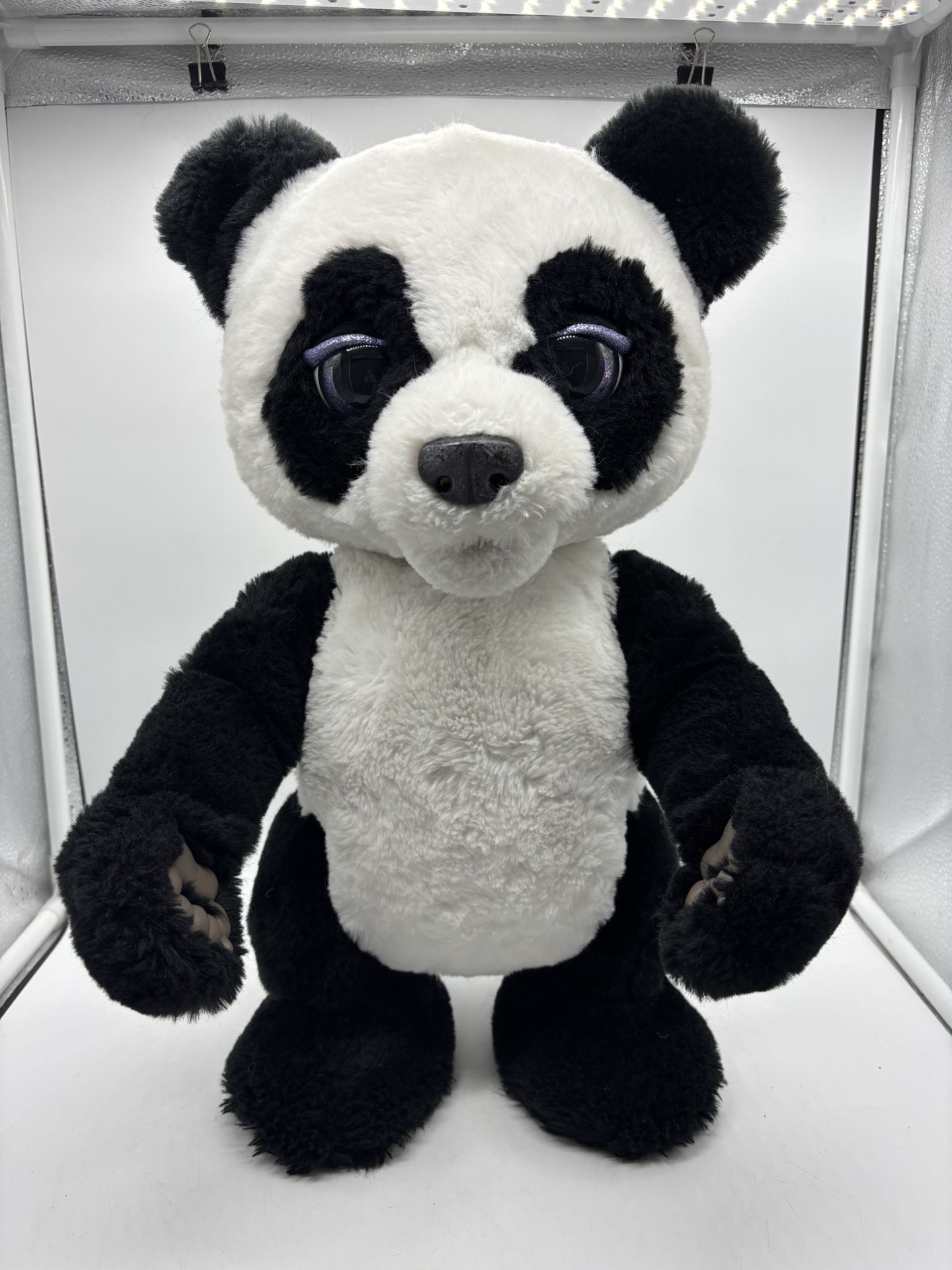 FurReal Plum The Curious Panda Bear Cub Interactive Plush Sound Tested Working