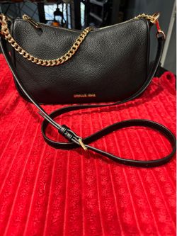 Michael Kors Black Leather Crossbody Bag