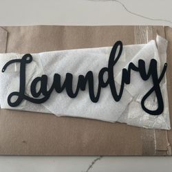 New Metal Laundry Sign 
