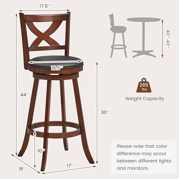 ONE Brand NEW 30” 360° Swivel Counter Height