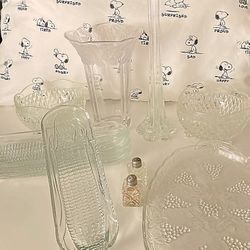 12 Pieces Of Vintage Glassware