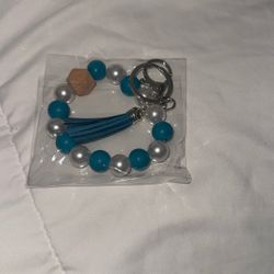 Hand made Blue Keychain
