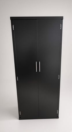 VERY NICE MODERN DESIGN BLACK PANTRY OR LINENS CABINET – 73” H x 30” W x 12” D - $120 Firm