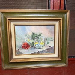 Vintage Signed Oil  On Canvas 20 X 17