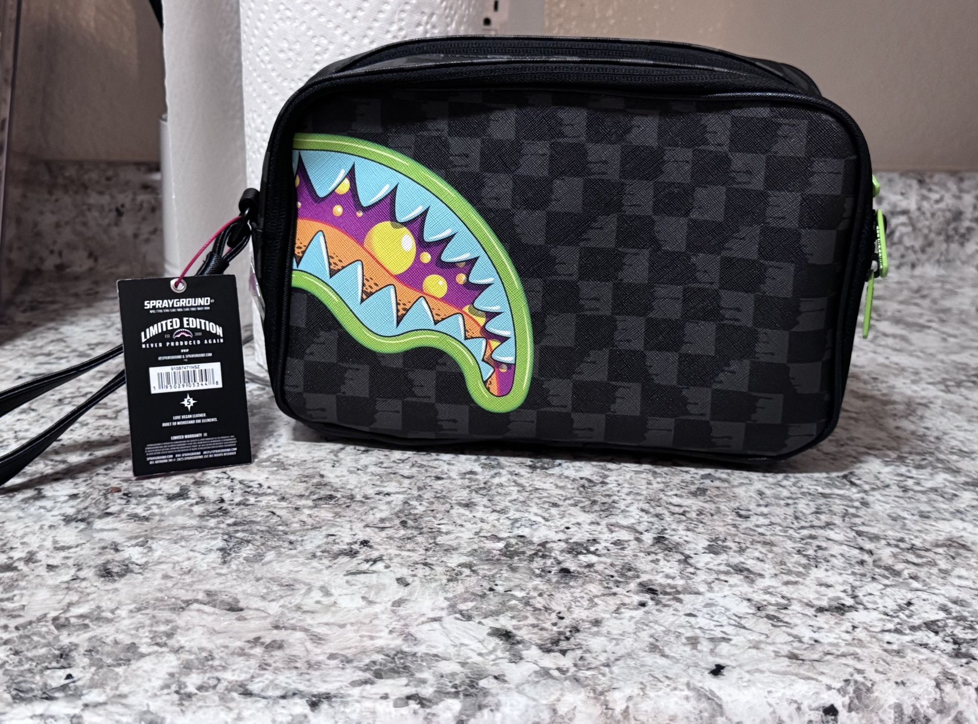 👑 Sprayground Slime Takeover Toiletry Bag – Limited Edition, Brand New with Tags