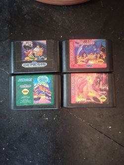 Sega Genesis Disney Video Game Lot