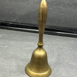 Vintage Large School Hand BELL Solid Brass