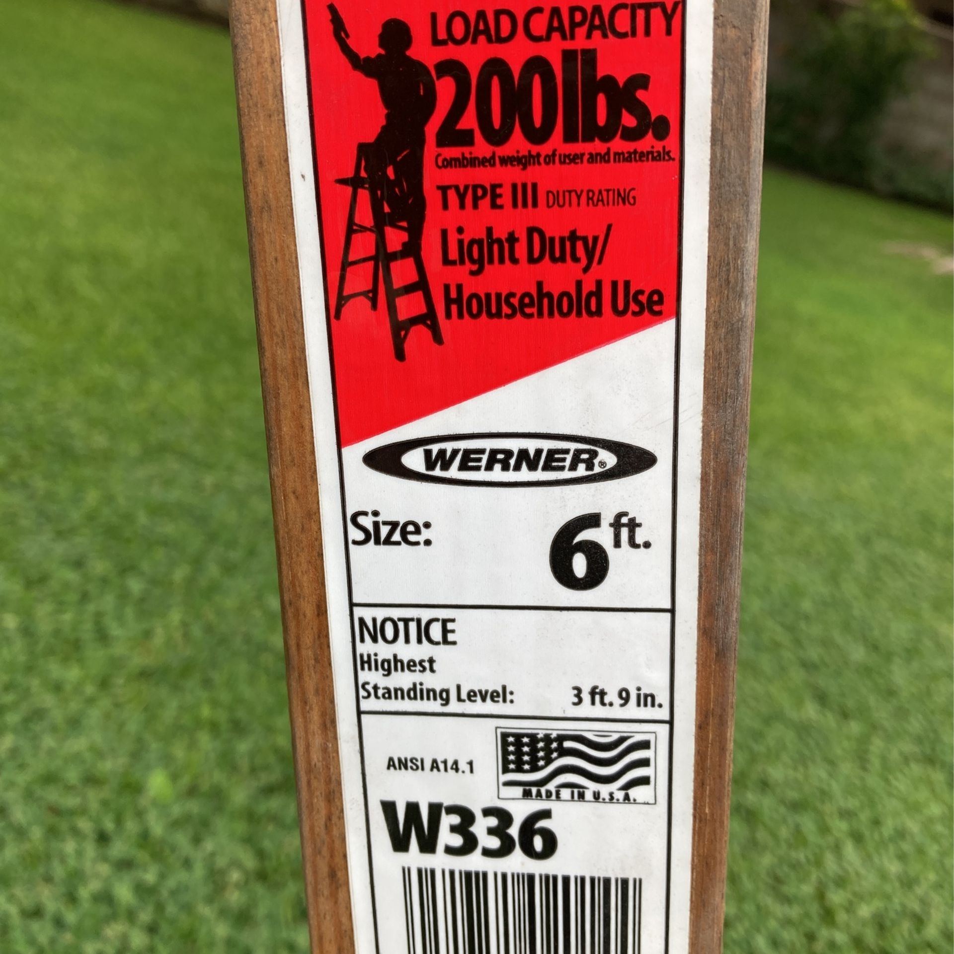 Werner 6 Foot Wood Ladder