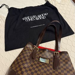 Authentic Louis Vuitton Hampstead MM Damier Ebene