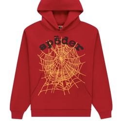 Red OG Web V2 Sp5der Pullover