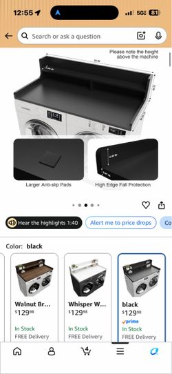 Washer and dryer shelf