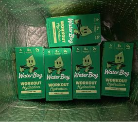 25 boxes  WaterBoy Workout Hydration Lemon Lime 5-Pack