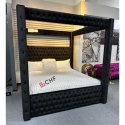 Queen Or King Size Canopy Bed Frame // Limited Time Offer 