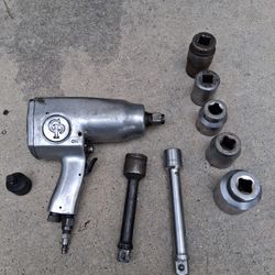 GP 3/4 Inch Drive Air Impact Gun Set With Extensions And Sockets
