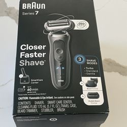 Braun Electric Razor for Men, Series 7 7085cc 360 Flex Head Electric Shaver with Beard Trimmer, Rechargeable, Wet & Dry, 4in1 SmartCare Center and Tra
