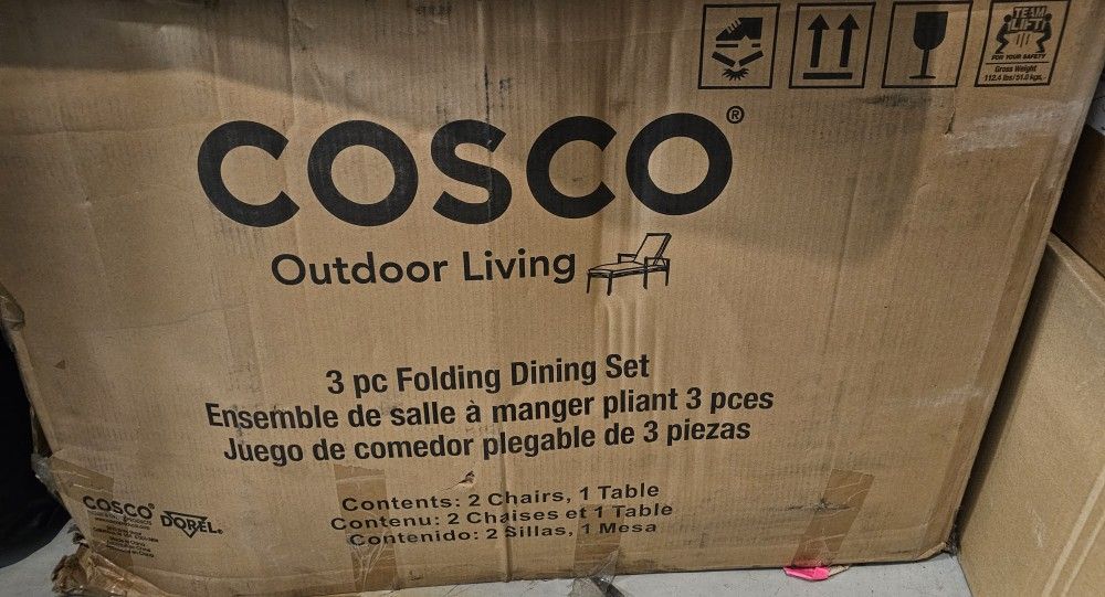 Cosco - 3 Piece Folding Outdoor Dinning Set