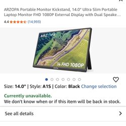 Slim portable monitor, 