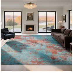 Alfombras lavables de 8 x 10 pies para sala de estar, alfombras abstractas modernas para dormitorio, comedor, ultra suave