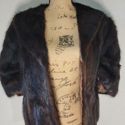 Vintage Dark Brown STOLE EX Large