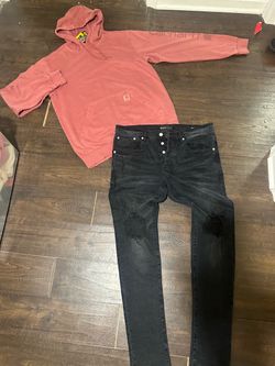 Purple label jeans size 33 , Carhartt hoodie size medium