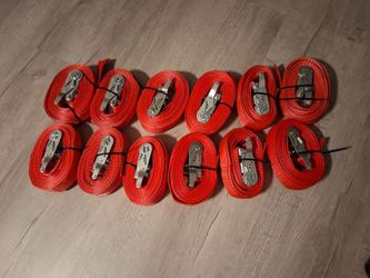 🔥 12 for 100$ Brand New Heavy-Duty Ratchet Tie Down Straps🔥