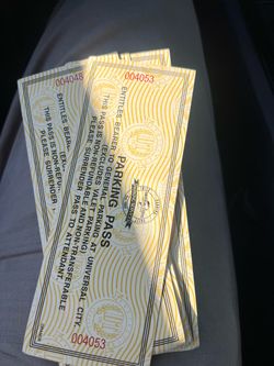 Universal Studios General Parking Pass
