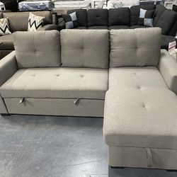 Sofa Chaise Sectional With Bed And Storage 