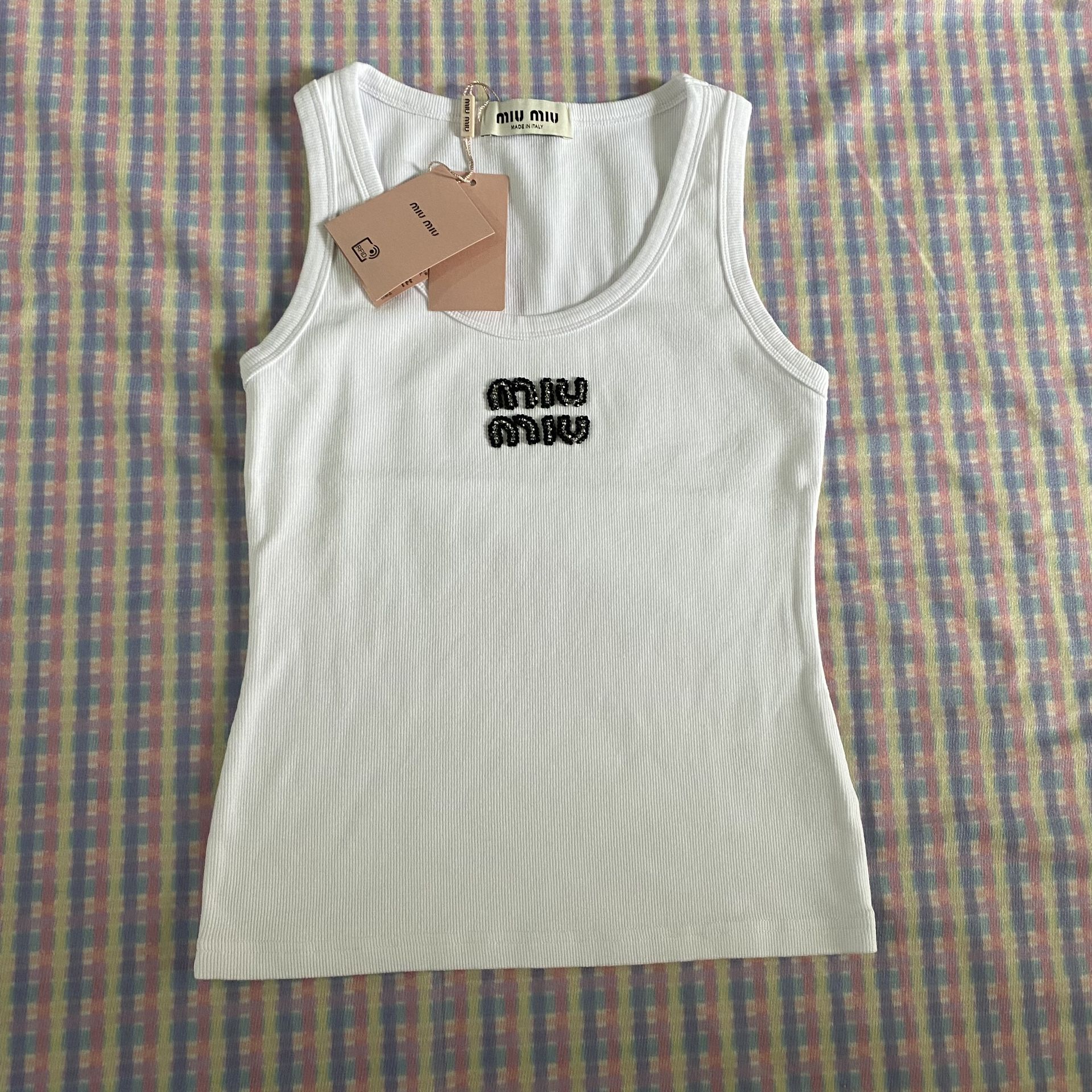 MIUMIU white Tank top