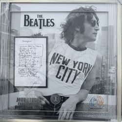 The Beatles Imagine Lyrics Laser Signature Art Print