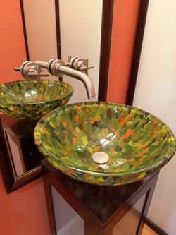 Sink glass