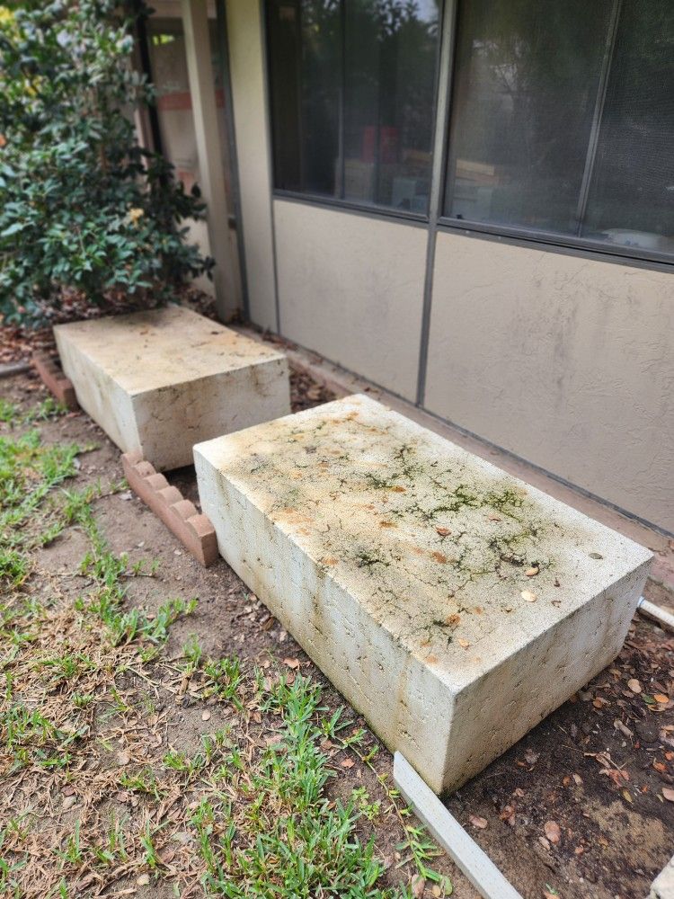 concrete and fiberglass light weight garden benches