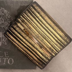 Vince Camuto Black Gold Clutch